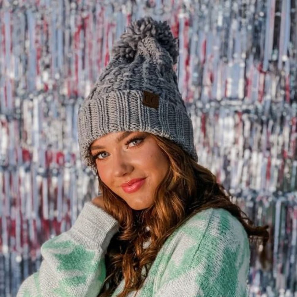 Slipstitch Pom Beanie  81-2